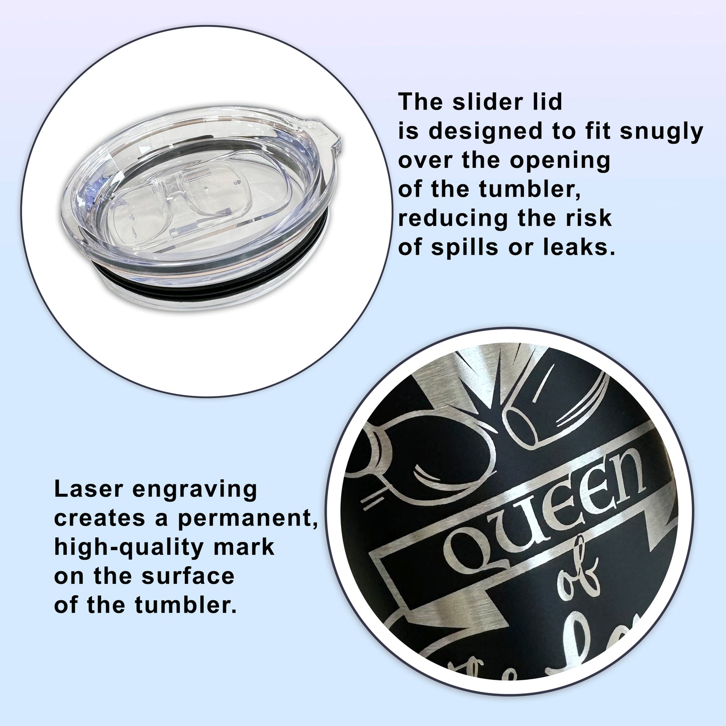 20 oz Promotional Travel Tumbler Custom Company Logo with Slider Lid