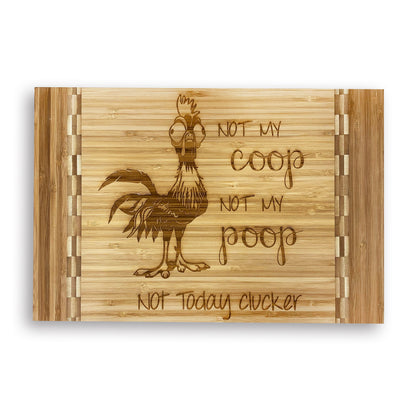 Funny Chicken Cut Board Bamboo Kitchen Decor Gift for Woman Mom Grandma