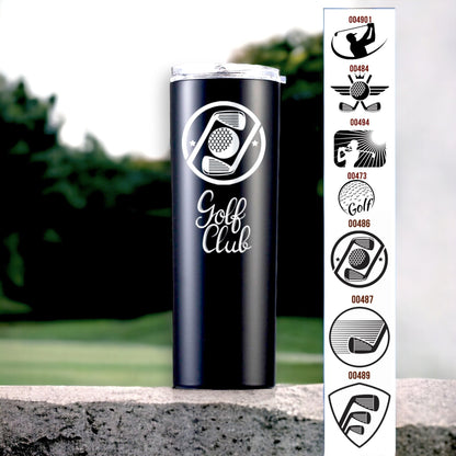 Golfer Gift Tumbler for Men 20 oz Fathers Day Tumbler Coffee Travel Cup Mug