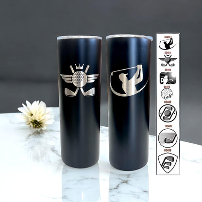 Golfer Gift Tumbler for Men 20 oz Fathers Day Tumbler Coffee Travel Cup Mug