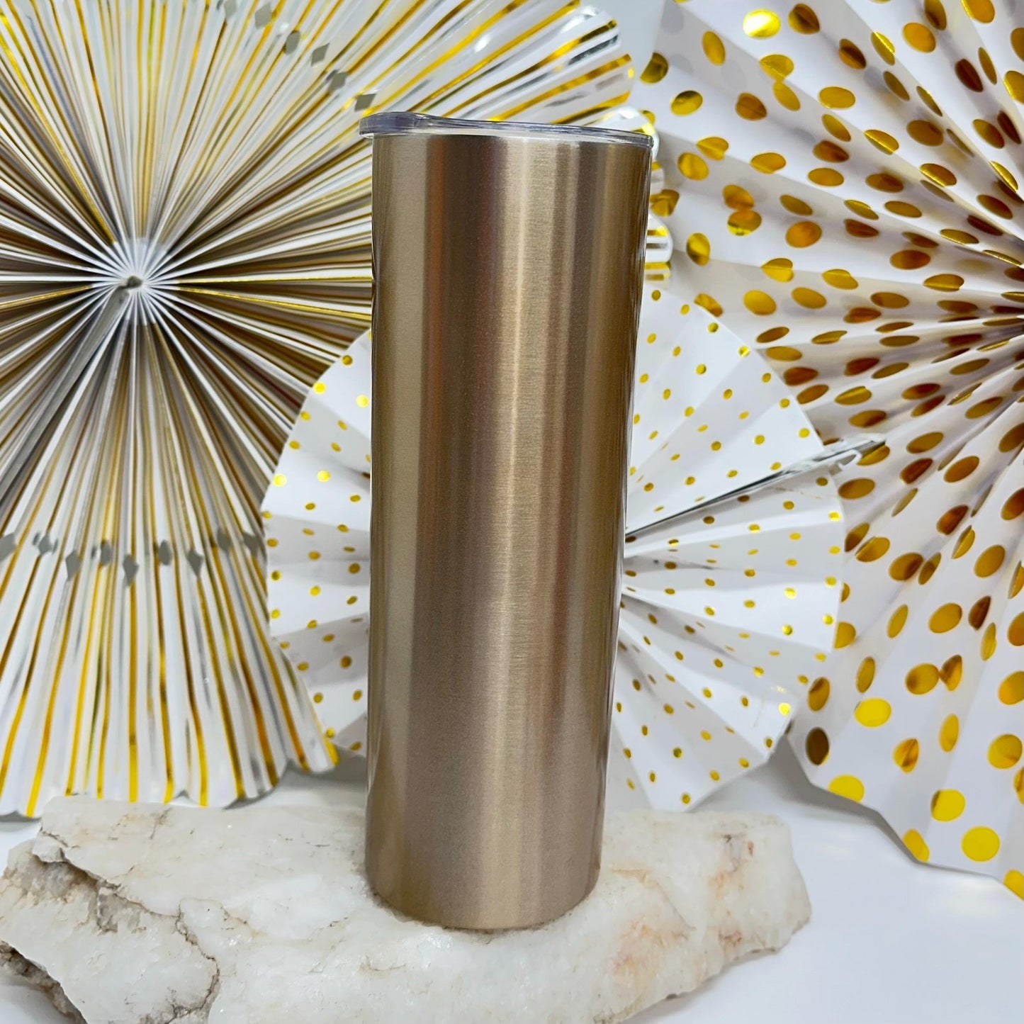 Light Rose Gold Skinny Tumblers Bulk 20 oz Stainless Steel Double Wall Cup Mug Gift for Her for Laser Engraved Wholesale