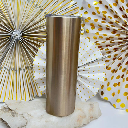 Light Rose Gold Skinny Tumblers Bulk 20 oz Stainless Steel Double Wall Cup Mug Gift for Her for Laser Engraved Wholesale