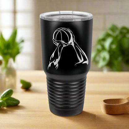 30 oz Basketball Lovers Tumbler Laser Engraved Travel Cup
