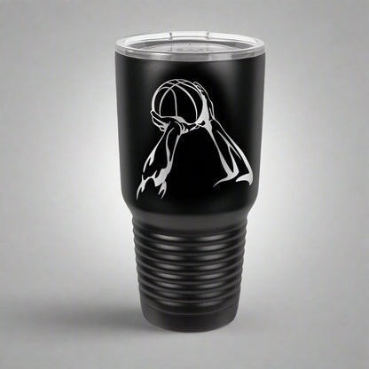 30 oz Basketball Lovers Tumbler Laser Engraved Travel Cup
