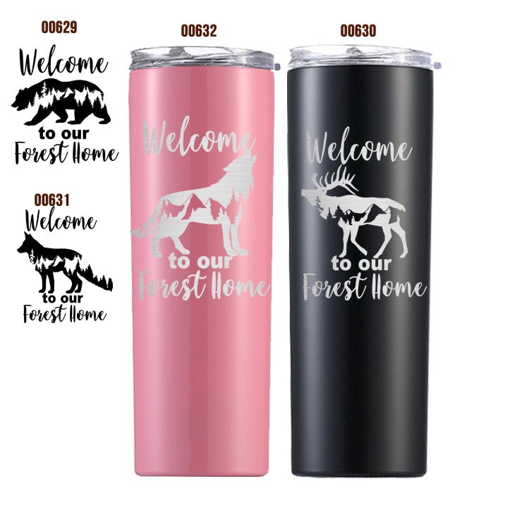 Camper Tumbler Gift Mountain Animals Tumbler Forest Home