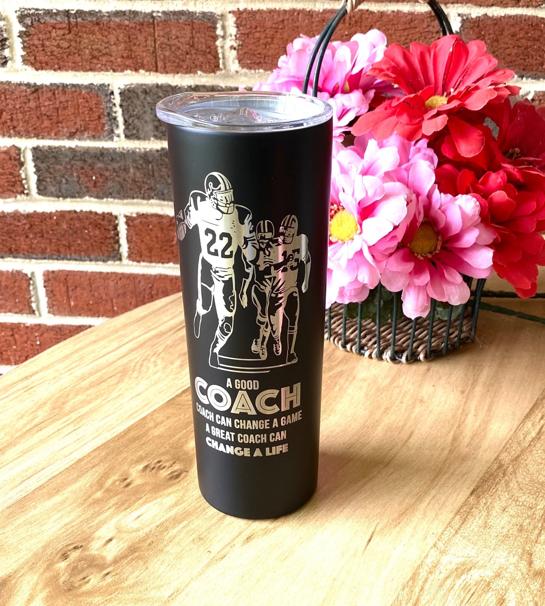 Football Coach Tumbler Gift Stainless Steel Coffee Mug