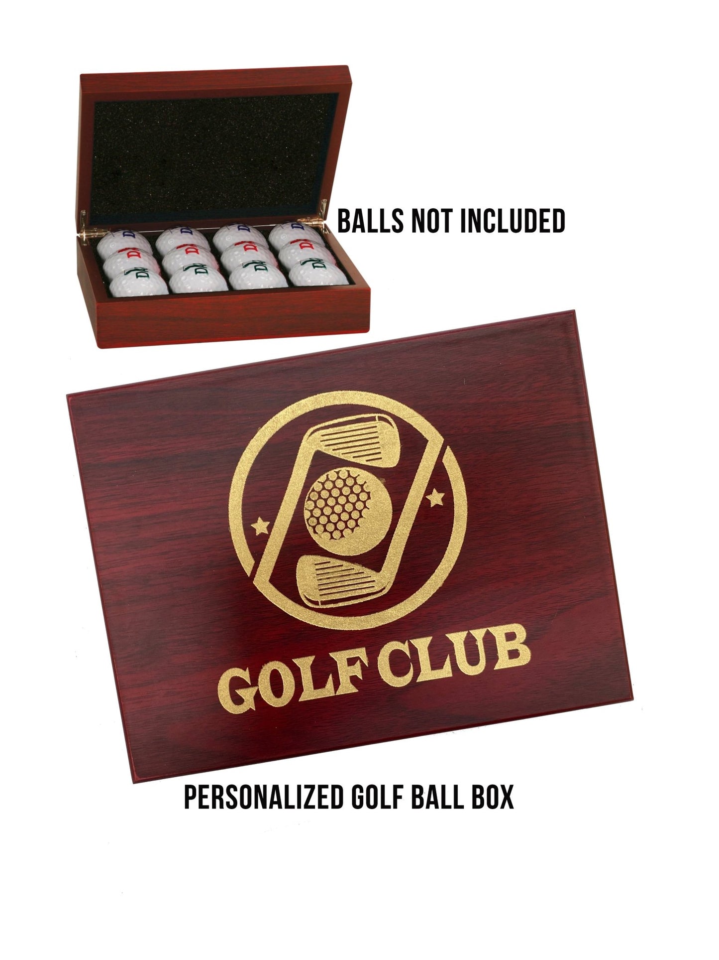 Personalized Golf Balls Box Gift for Birthday Wedding, Gift for Dad Husband Wife