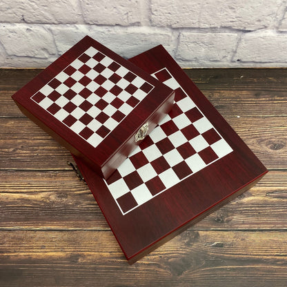 Wooden Chess Set Board Personalized Gift for Father Brother Son Anniversary Party Gift